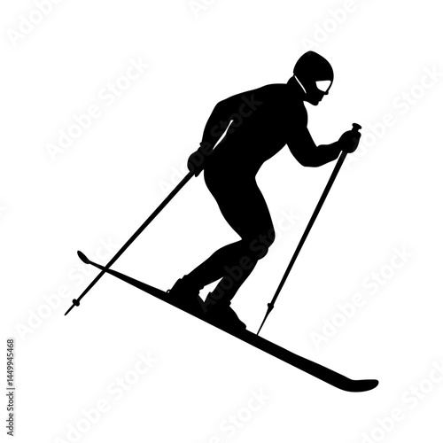 Skier Silhouette vector illustration