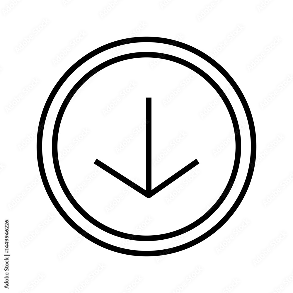 Download icon on white background Download icon on white background