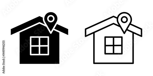 Adress icon on white background