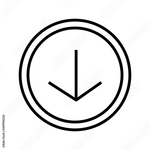 Download icon on white background