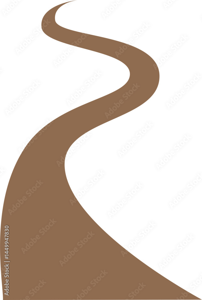 Winding path illustration Winding path illustration