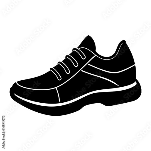 Running Shoe Silhouette vector illustration