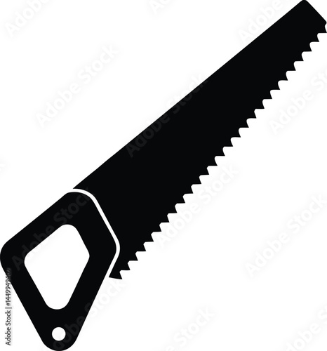 hand saw tool on white background