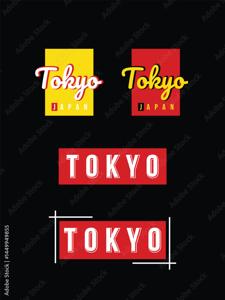 Fototapeta premium TOKYO, T - shirt design logo