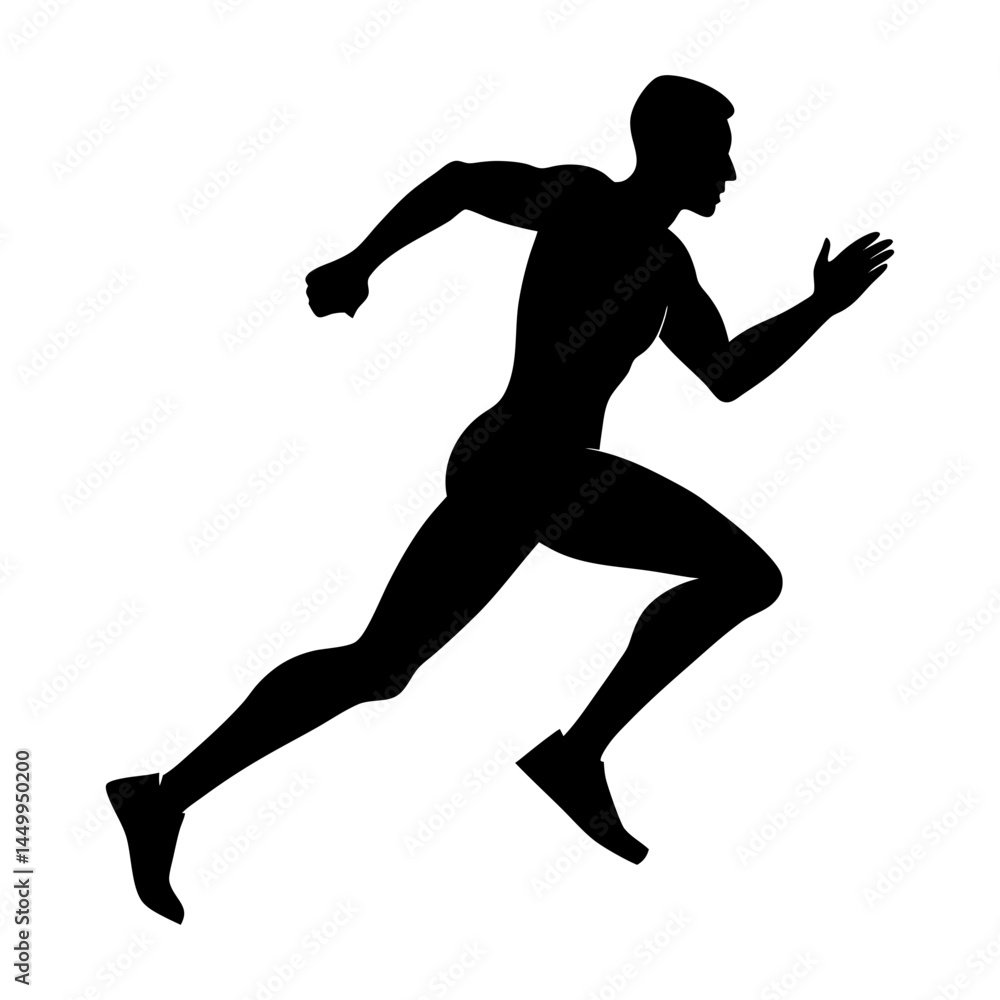 Running Man Silhouette vector illustration Running Man Silhouette vector illustration