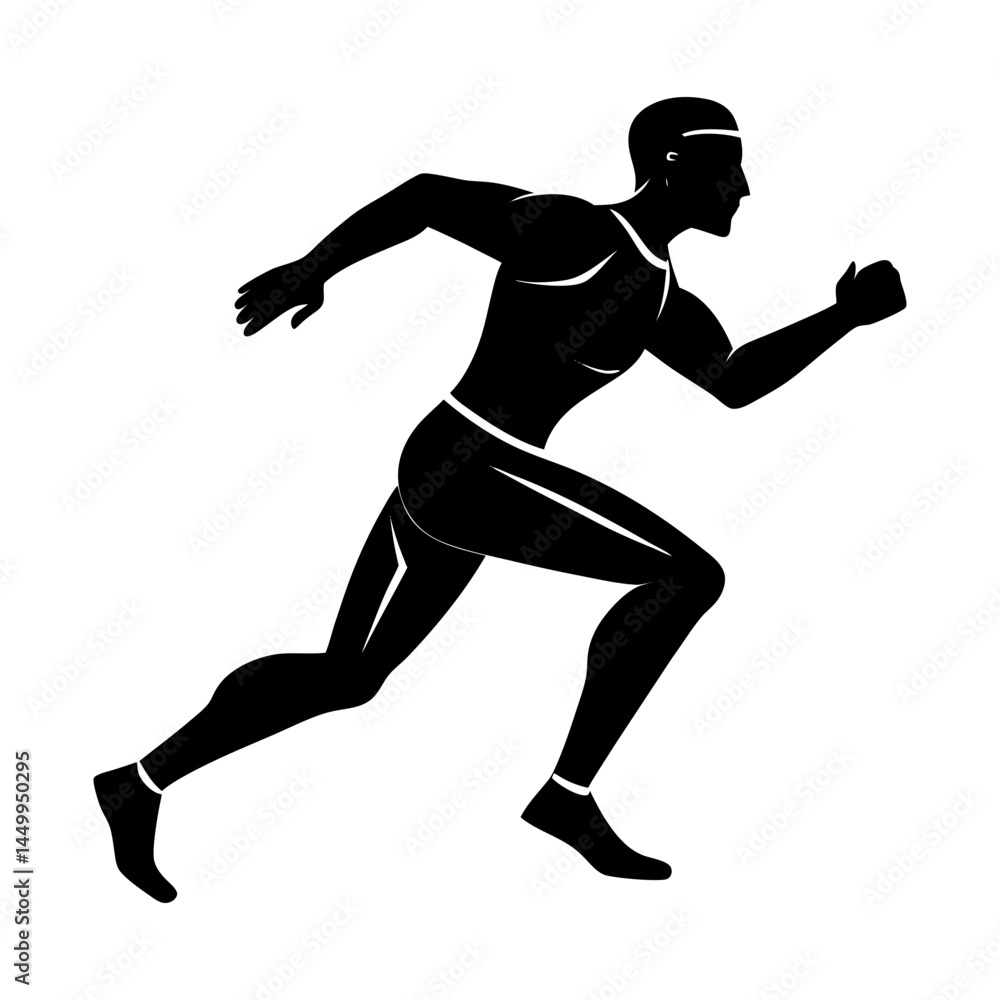 Running Man Silhouette vector illustration Running Man Silhouette vector illustration