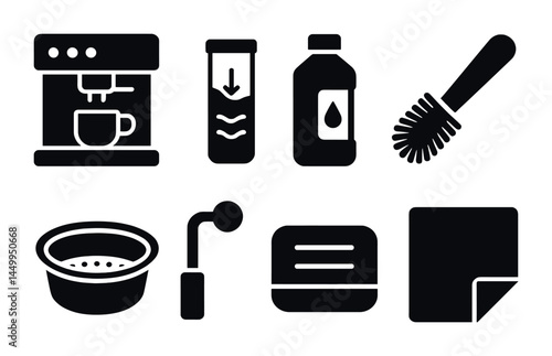 Wallpaper Mural Coffee brewing and barista tools solid icons set – filled, espresso and caffeine essentials Torontodigital.ca