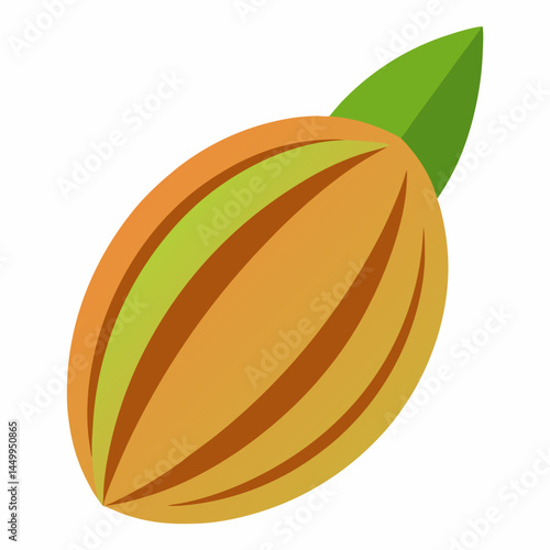 Almonds icon on white background

