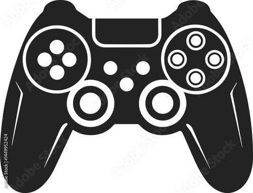 video game controller icon vector illustration silhouette