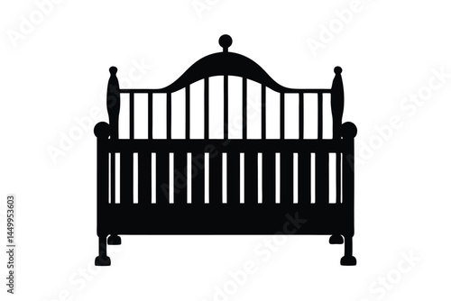 Classic Baby Crib Silhouette