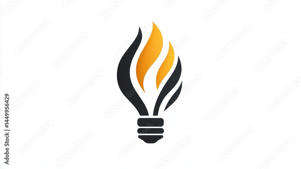 Abstract lightbulb logo, creative idea, innovation, design element Abstract lightbulb logo, creative idea, innovation, design element