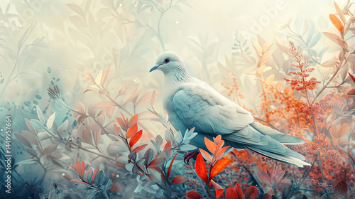 illustration of white dove 
