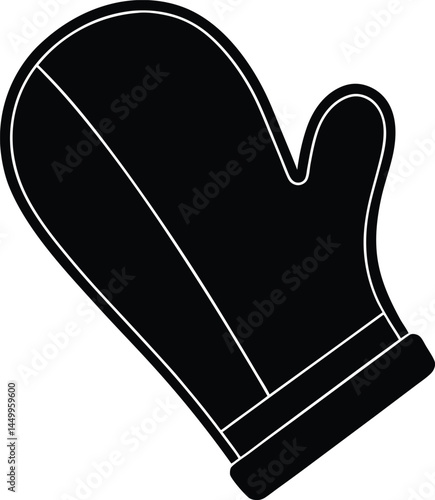oven mitt on white background