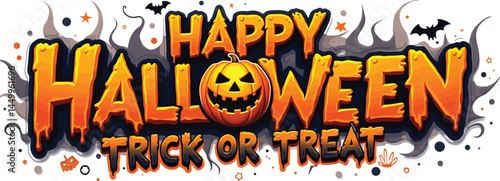 Happy Halloween Trick or Treat Graphic Art