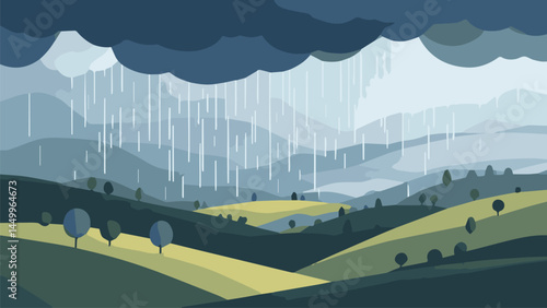 rain over the mountains