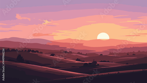 sunrise in the desert