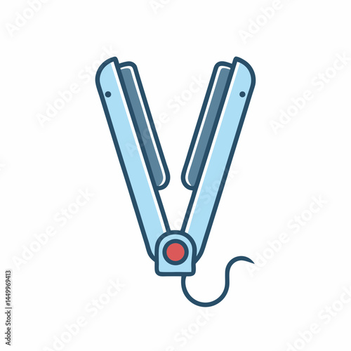 Professional Hair Straightener Vector Design.