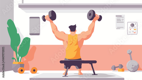 gymnasium vector illustration - gym for workout