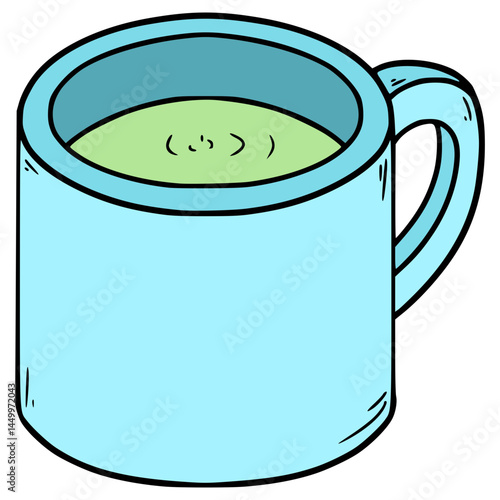 teacup illustration hand drawn isolated vector