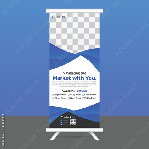 Home for sale real estate roll up banner design