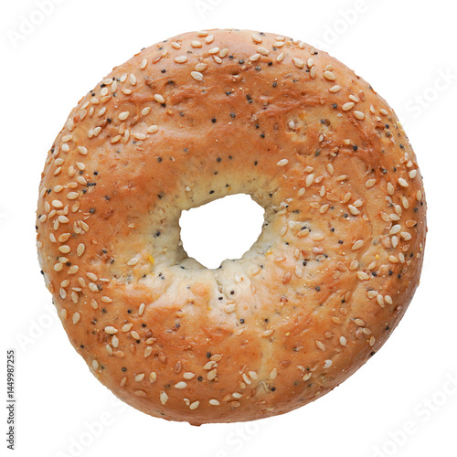 фотографія german multi-grain bagel isolated and cut out