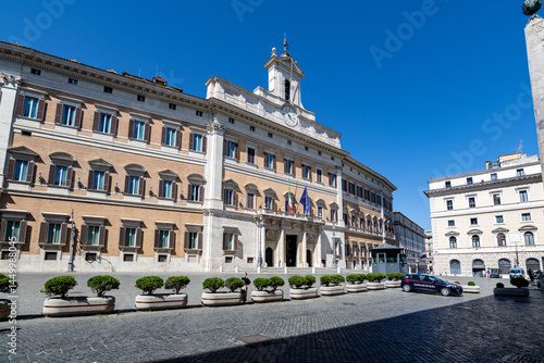 View of Piazza Montecitorio in Rome