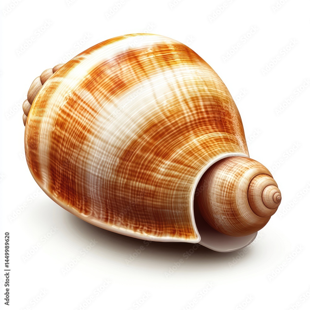 Obraz premium Detailed seashell, intricate patterns