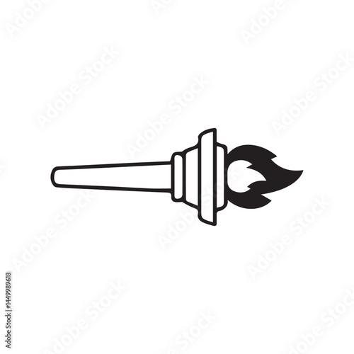 electric torch light  vector illustration