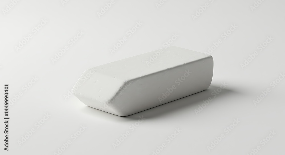 A White Eraser on White Background: Minimalist Product Photography A White Eraser on White Background: Minimalist Product Photography
