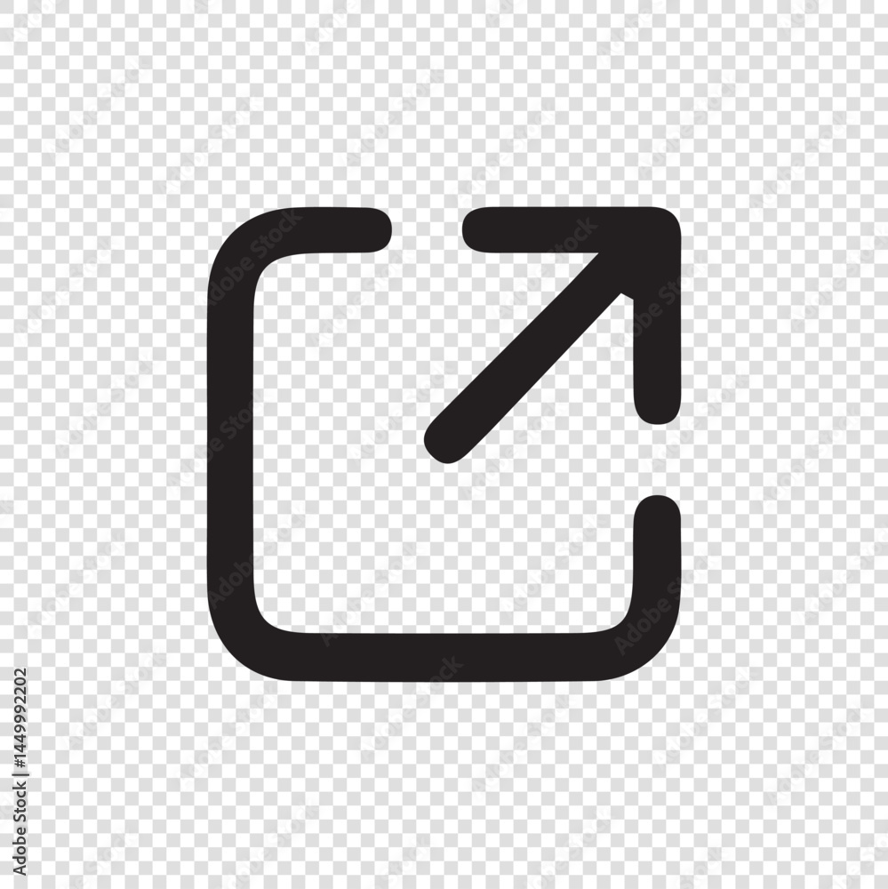 Share link, external link black vector icon. Illustration eps 10 Share link, external link black vector icon. Illustration eps 10