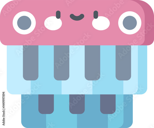 synthesizer illustration on a white background 