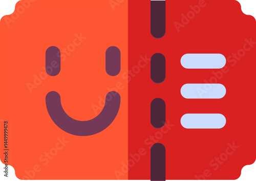 ticket illustration on a white background 