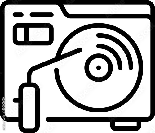 turntable illustration on a white background 