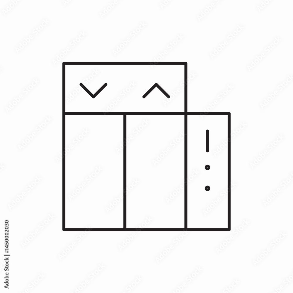 Elevator lift transport service icon vector sign Elevator lift transport service icon vector sign
