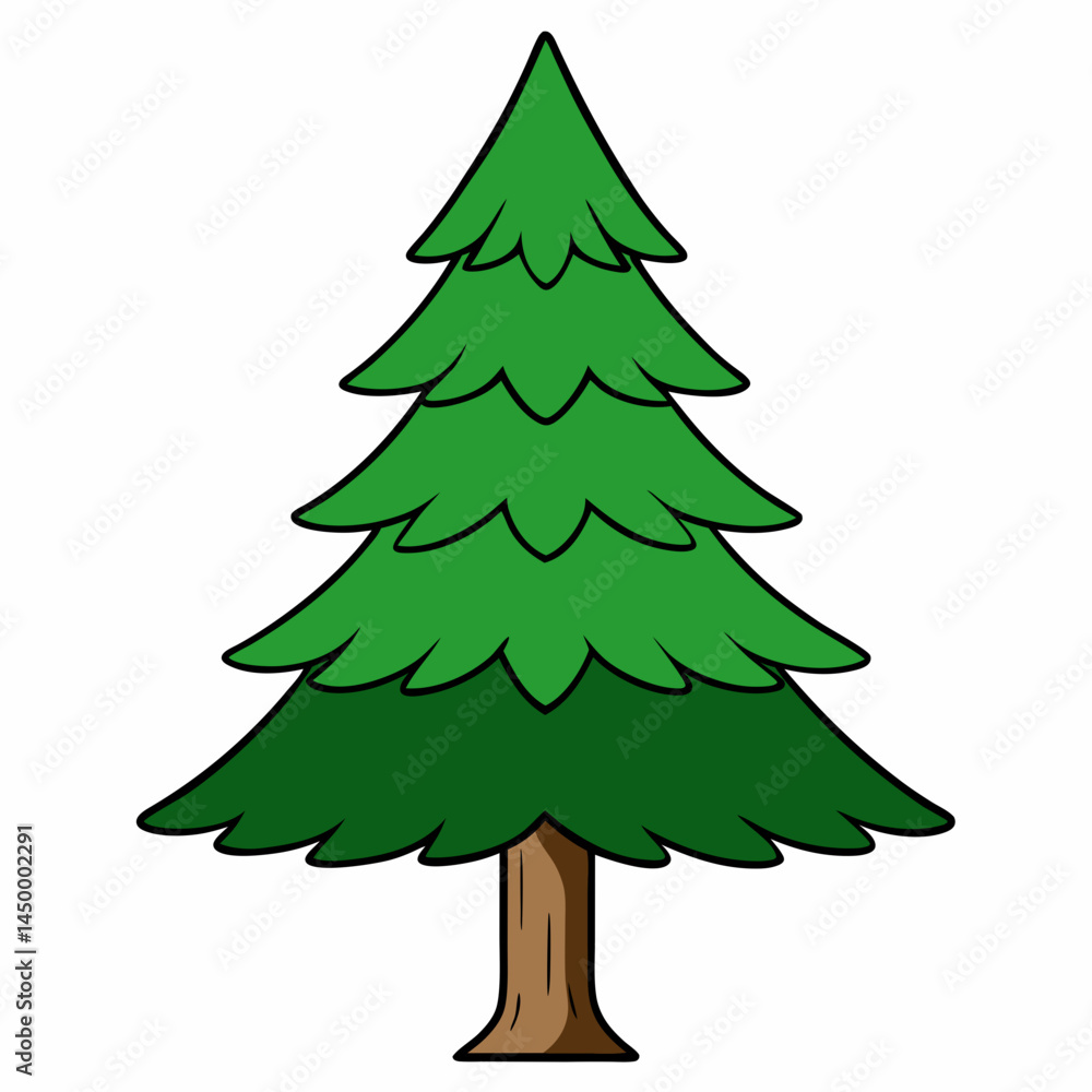 Fototapeta premium christmas tree vector illustration