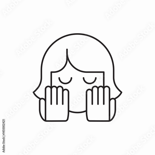 Face beauty mask treatment icon vector sign