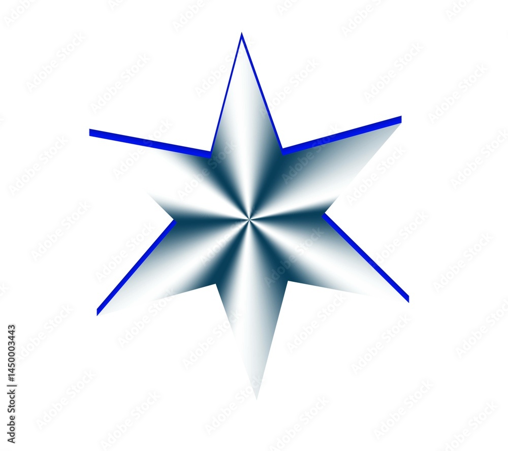 silver star isolated on blue silver star isolated on blue