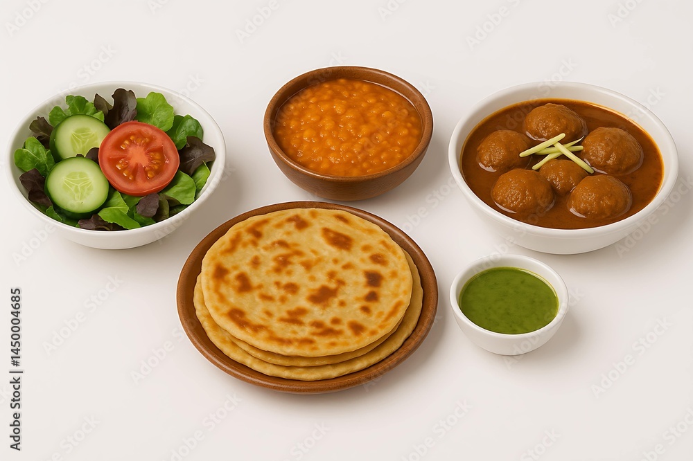 Assorted Traditional South Asian Foods in Various Presentations Assorted Traditional South Asian Foods in Various Presentations