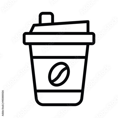 Coffee Time Vector outline icon. Eps10 file 