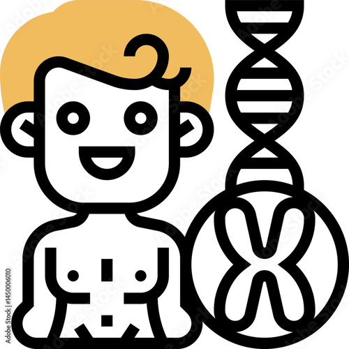 chromosome (2) illustration on a white background 