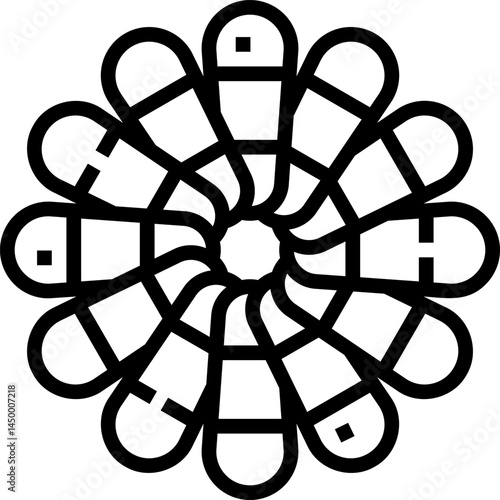 cockade illustration on a white background 