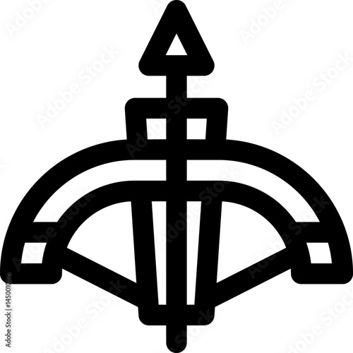 crossbow illustration on a white background 