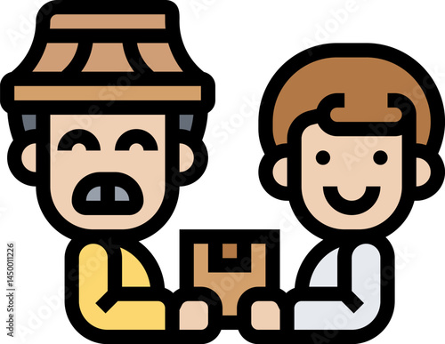 customer illustration on a white background 