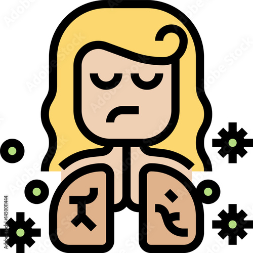 cystic fibrosis illustration on a white background 