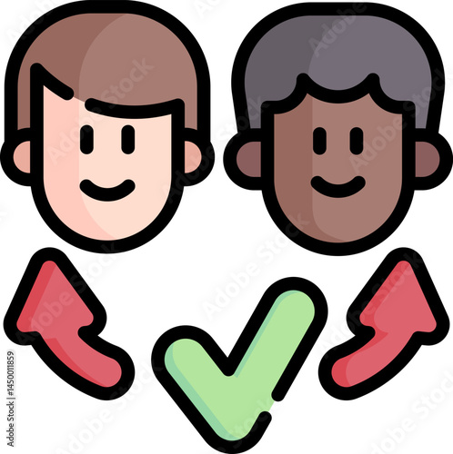 delegate illustration on a white background 