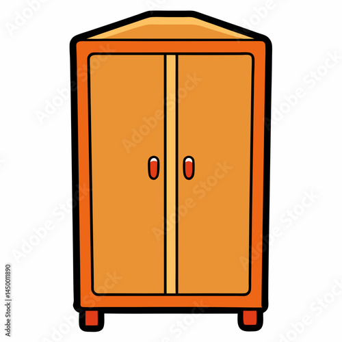 vector illustration of an open safe