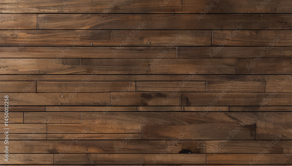 Naklejka premium Wooden wall. Wood texture. Wall panel made of boards. Wood background.