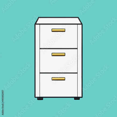 file cabinet isolated on white