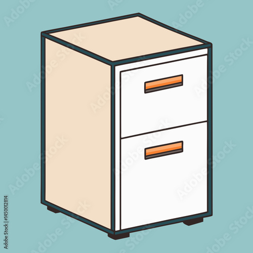 vector illustration of a modern office cabinet