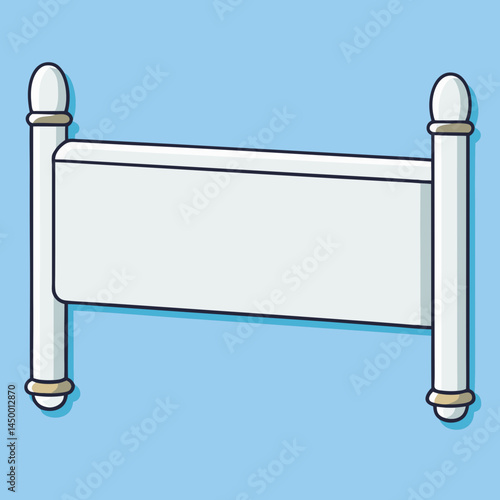 vector illustration of a blank sign , footboard